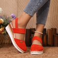 thumbnail image 3 of Platform Wedge Sandals For Women 2025 Summer Spring Closed Toe Espadrilles High Heels Slingback Dress Sandals, 3 of 5