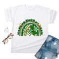 thumbnail image 4 of TopLLC St. Patrick's Day Patricks Day Chemises pour Femmes Hauts de Sarrau St Patricks Day Mode pour Dames St. Imprimé Léopard Manches Courtes Col Rond Chemise Femme Décontractée Ample, 4 of 4