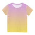 thumbnail image 1 of Plebaso T-Shirt à Manches Courtes pour Bébés Garçons Filles, Couleur Dégradée, Col Rond, Haut, Vêtements d'Été pour Bébé, 1 of 3