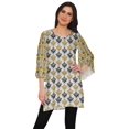 thumbnail image 1 of Moomaya Robe Kurti Courte Indienne Imprimée Tunique en Poly-Crêpe Robe Mini à Col Rond, 1 of 5