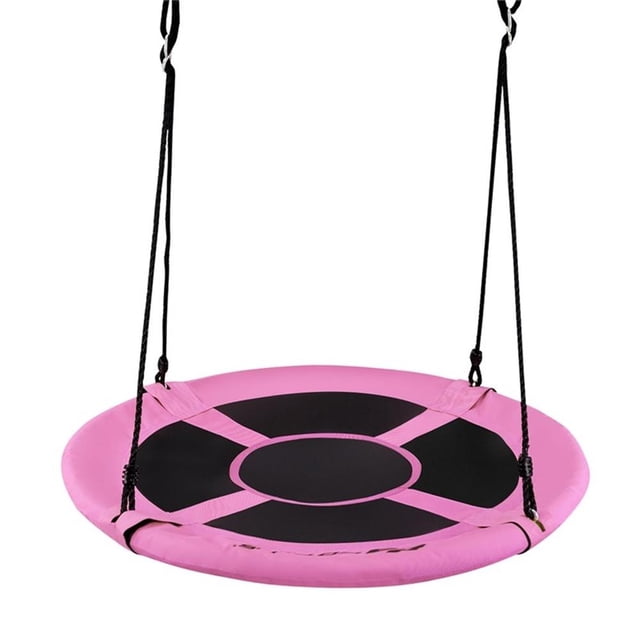 Pemberly Row Balançoire Arbre Volant 40 Pouces Ensemble de Jeu Intérieur Extérieur Balançoire Rose