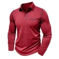 thumbnail image 2 of FAIWAD Men's Long Sleeve Shirts Casual Button Down Basic Golf Pullover Tops Lightweight Work Athletic T-Shirt, 2 of 6