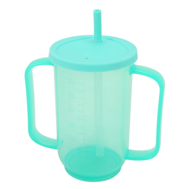 Cup 350ML Adult Sippy Cup With Straw Spillproof 2 Handles Convalescent Feeding Cup For Patients Elderly Drinking Aids