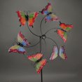thumbnail image 2 of Butterfly Wind Spinner Stake, 71 Inch Embossed Multicolor Metal, 2 of 3