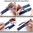 thumbnail image 5 of Boucle Tressée Solo Ajustable avec Boucle Compatible avec Apple Watch pour Hommes et Femmes, Bracelet Souple en Nylon Extensible Élastique pour iWatch Series SE 6 5 4 3 2 1 (Bleu, 38/40 mm), 5 of 5