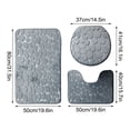 thumbnail image 3 of LSLJS Bath Mats for Bathroom - Bathroom Rugs Memory Foam Bath Mat Set 3 Pcs Bathroom Rugs Set Toilet Mats Soft Comfortable Water Absorption Nonslip Thick Machine Wash, 3 of 6