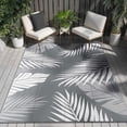 thumbnail image 1 of DEORAB Tapis d'Extérieur 180 X 270 cm, Imperméable, Léger et Réversible, en Plastique, Gris et Blanc, Idéal pour Terrasse, Camping Ou Autre Occasion., 1 of 5