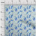 thumbnail image 2 of oneOone Cotton Cambric Light Blue Fabric Asian Japanese Koi Fish Sewing Material Print Fabric by The Yard 42 Inch Wide, 2 of 4