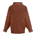 thumbnail image 4 of IROINID Chandail à Col Roulé pour Femmes Couleur Unie Décontracté Mi-Longueur Manches Longues Hauts Tricotés, 4 of 5