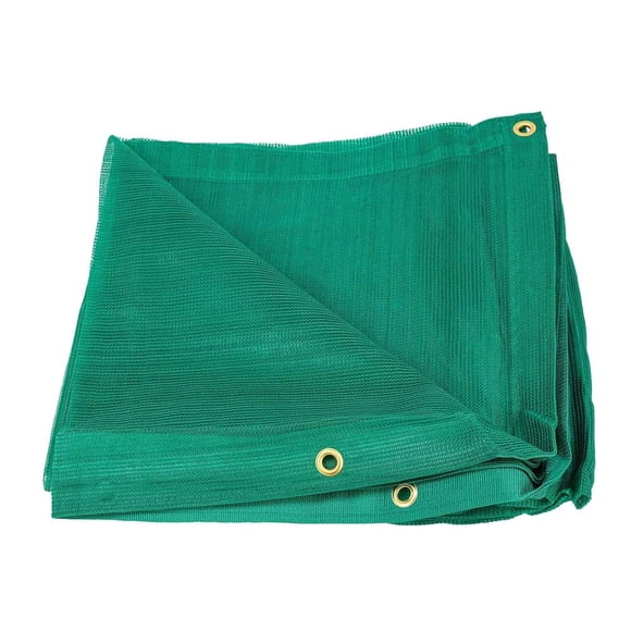Mytee Products 10' x 12' Green Heavy Duty 6 Oz 70% Shade Mesh Tarps with Grommets ROLL-Off | Sturdy Mesh Tarp Shades for Sun Light Blockage Green House Garden Swimming Pool Balcony Privacy Mesh