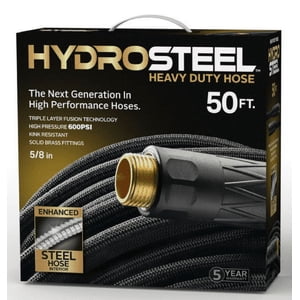 HydroSteel Tuyau de jardin en acier triple couche 50Ft HydroSteel Tuyau de jardin en acier triple couche 50Ft