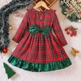 thumbnail image 2 of Splozh Robe en Tulle pour Tout-Petites Filles, Nouvelle Robe à Carreaux de Noël pour Filles, Rouge, 3-4 Ans, Printemps et Automne, 2 of 6