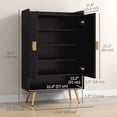 thumbnail image 3 of HOMCOM Narrow Shoe Cabinet for Entryway Shoe Storage Cabinet with Storage, 3 of 10