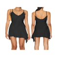 thumbnail image 4 of Ladies‘ Mini Cami Dress with Spaghetti Straps and V-Neckline in Irregular Hem Design, 4 of 5