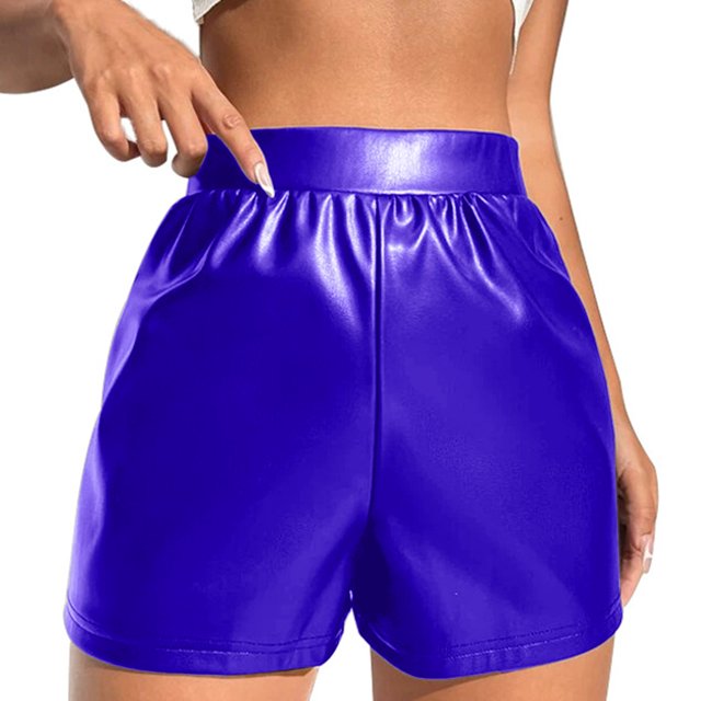 Clearance Sale 2025 Intimates Ladies Leather Shorts Multi Colored High Waisted Stretch Casual Shorts
