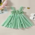 thumbnail image 3 of Robe de Fête pour Tout-Petites Filles Papillon Sans Manches Ligne A Robes de Princesse, 3 of 8