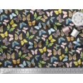 thumbnail image 3 of Soimoi Black Poly Georgette Fabric Colorful Butterfly Print Fabric by Yard 42 Inch Wide, 3 of 5