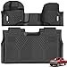 thumbnail image 3 of YITAMOTOR Floor Mats Compatible with 2015-2025 Ford F-150 Super Crew Cab with 1st Row Bench Seats, 1st & 2nd Row All Weather Protection, black,Bench seating, 3 of 4