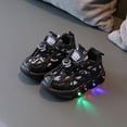 thumbnail image 2 of MIASHUI Chaussures pour Enfants Chaussures pour Enfants à Bande Lumineuse LED Chaussures à Lacets Chaussures Décontractées pour Enfants Chaussures de Marche,Noir,5,5-6 Ans, 2 of 5