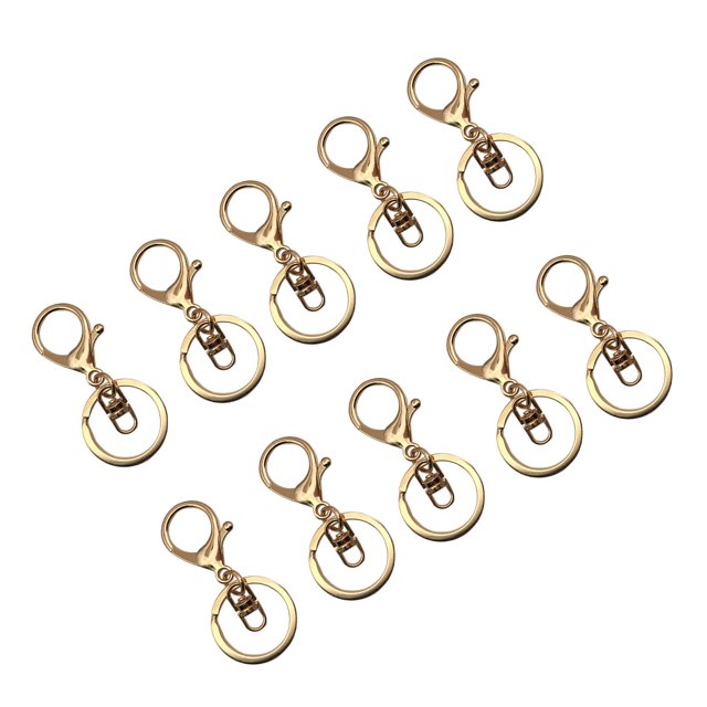 Maytalsory 10pcs Metal Carabiners Lobster Claw For Keychain - Strong And Functional Accessories For Easy Key KC Gold 1Set
