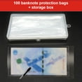thumbnail image 2 of Shengyu 100 Pieces Portable PP Reusable Paper Money Pocket Replacement Waterproof Dustproof Oilproof Transparent Cash Album Only One 1Set, 2 of 6