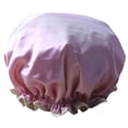 thumbnail image 1 of stanreset Beauty Makeup Dustproof Cap Waterproof Padded Shower Hat Imitate Silk Satin Adult Bathing Hat, 1 of 8