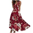 thumbnail image 1 of TJAZFJPA Robe de Ballet Mode pour Femmes Printemps et Été Imprimée Sans Manches à Col en V avec Fermeture Éclair Latérale Robe Style (5) Robes Grande Taille pour Femmes Robes de Fête pour Femmes Soirée, 1 of 7