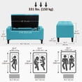 thumbnail image 3 of HOMCOM Storage Bench, Ottoman Bench with Flip Top, Green, 3 of 10