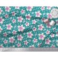 thumbnail image 3 of Soimoi Green Velvet Fabric Leaves & Flower Floral Decor Fabric Printed Yard 58 Inch Wide, 3 of 3