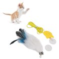 thumbnail image 4 of Door Hanging Cat Toy, Cat Hanging Toy Bell Adjustable Plush  For Cat Tease Cat Rope And  Hair Green Tail Feather, 4 of 8