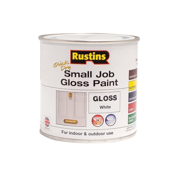Rustins - Peinture Lustrante à Séchage Rapide Small Job Blanche 250 ml