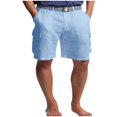 thumbnail image 2 of EOYWHK Cotton Linen Shorts for Men Straight Leg Shorts Soft Comfy Solid Color Sleepwear Bottom, 2 of 5
