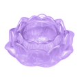 thumbnail image 1 of AMERTEER 7 Colors Crystal Glass Lotu Flower Candle Tea Light Holder Buddhist Candlestick, 1 of 2