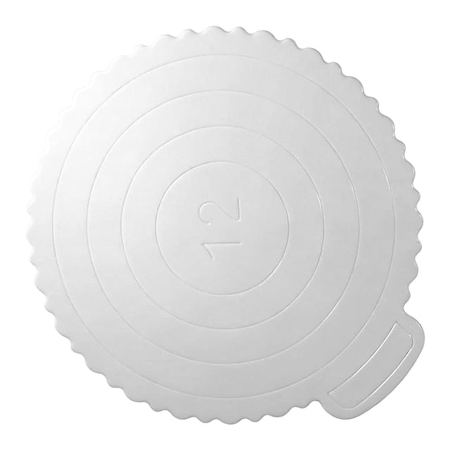 jifeng Cake Board with Handle Party Celebration for Cake DIY Making Round Cake Base 35.5cmx32.5cm