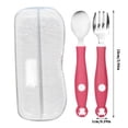 thumbnail image 3 of Oleegame 2PC Stainless Steel Cutlery Set Food Supplement Baby Training Spoon Blue, 3 of 9