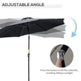 thumbnail image 4 of Outsunny Parasol de Marché Rond 3 m x 2,4 m, Parasol de Terrasse, Noir, 4 of 10