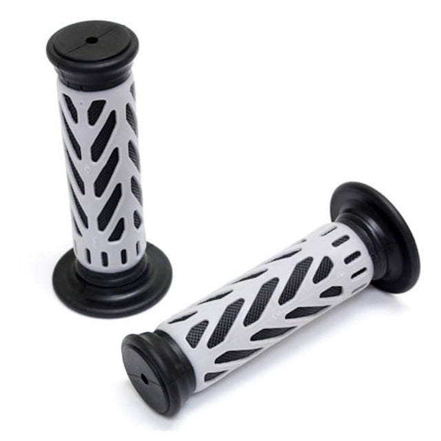 Krator ATV / PWC Web Hand Grips Black & Grey Rubber Pair Compatible with Honda KFX