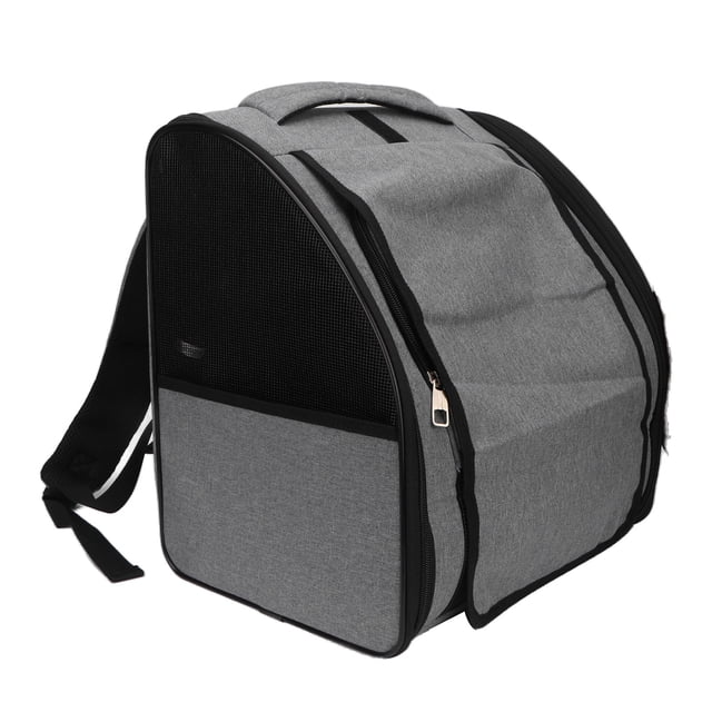 Dog Backpack Carrier, Foldable Sun Visor Breathable Built In 4 Ventilation Grids Adjustable Cat Traveler Backpack For Small Medium Pets For Travel Purple,Grey