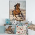 thumbnail image 3 of Designart Painting Of A Horse In The Race FLOAT FRAME WALL ART, 3 of 4