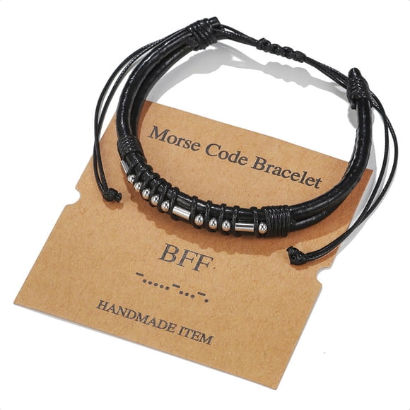 LSLJS Morse-Code Bracelets for Women Men, String Bracelets, Inspirational Bracelets Gifts for Couples Mom Daughter Best Friend, Gifts on Anniversary Valentines Day Christmas Birthday Mothers Day