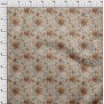 thumbnail image 4 of oneOone Coton Popeline Brun Tissu Floral Rétro Robe Tissu Tissu Imprimé par la Cour 42 Pouces de Large, 4 of 5