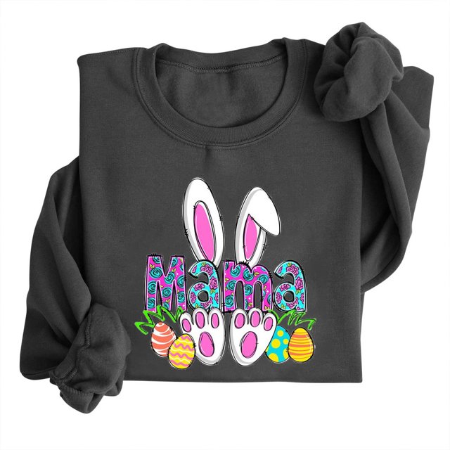 EGNMCR Easter T-Shirt Imprimé T-Shirts Graphiques pour Femmes Chemises pour Femmes T-Shirt à Col Rond pour Femmes Easter Imprimé Haut à Manches Longues Chandails T-Shirts pour Femmes