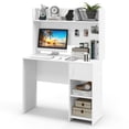 thumbnail image 1 of Gymax Computer Desk Home Office Desk w/ Raised Display Shelf & 2 Open Shelves, 1 of 10