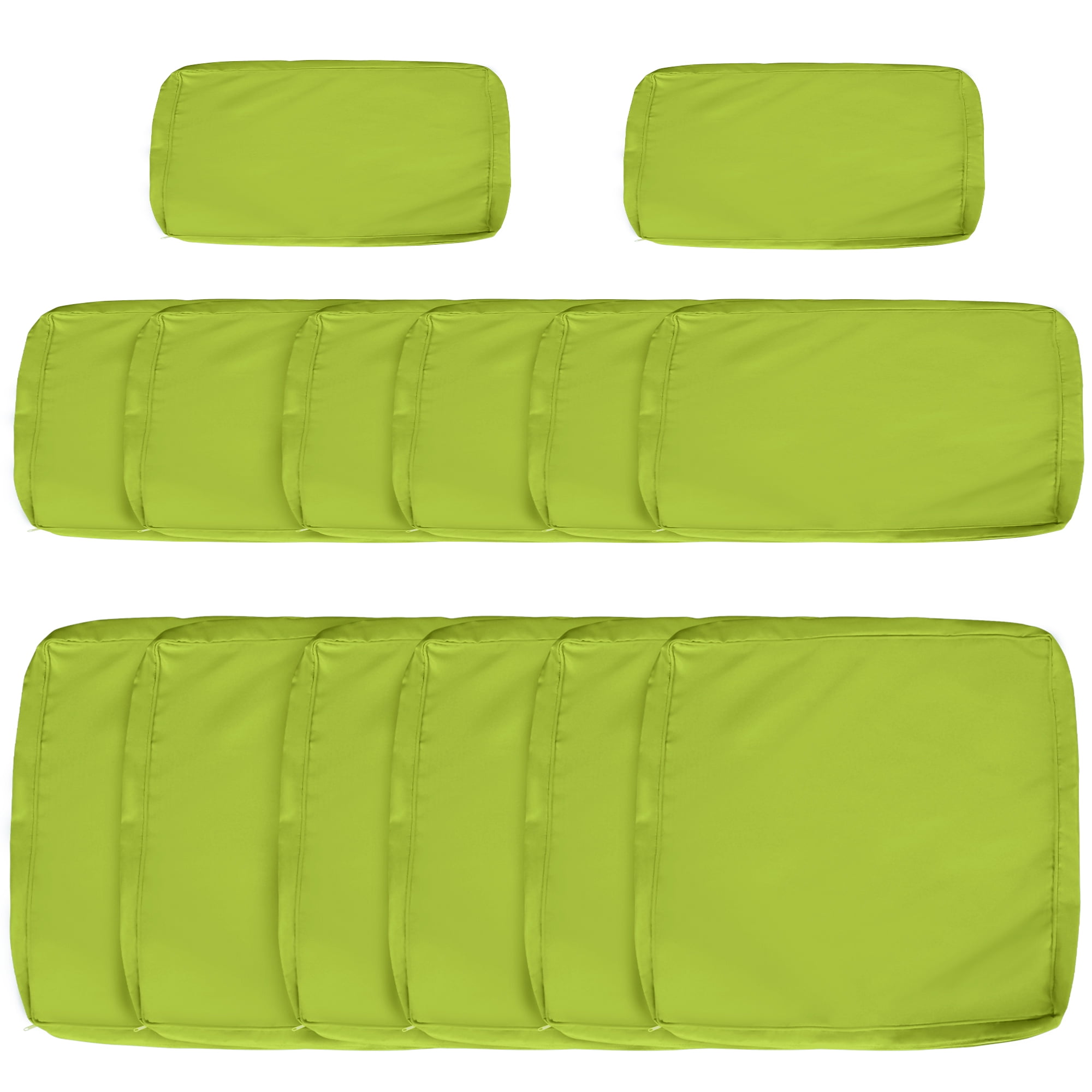 Outsunny Housse de Coussin de Remplacement pour Ensemble de Canapé en Rotin de Patio Extérieur 14 Pcs