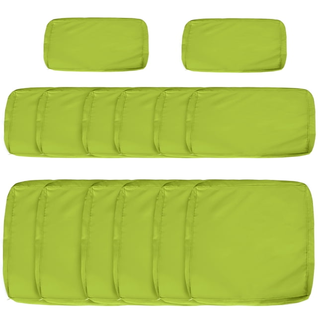 Outsunny Outdoor 14pc Patio Rattan Sofa Set Cushion Cover Replacement