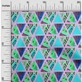 thumbnail image 2 of oneOone Polyester Spandex Turquoise Blue Fabric Geometric Tropical Texture Sewing Material Print Fabric By The Yard 56 Inch Wide, 2 of 4