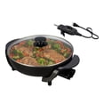 thumbnail image 2 of Mainstays 12" Round Ceramic Skillet, Black,Nonstick, 1200W, Removable Temp Control, Dishwasher Safe, 2 of 7