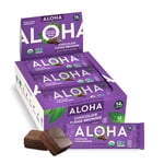 ALOHA, Barres de protéines à base de plantes, Chocolat Fudge Brownie (paquet de 12)