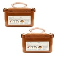 thumbnail image 1 of Crazy Korean Cooking Premium Kimchi, Sauerkraut Fermentation and Storage Container with Inner Vacuum Lid, Sandy Brown 1.3 Gal (5.2L) 2 PACK, 1 of 4