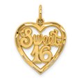 thumbnail image 1 of 14K Yellow Gold Sweet 16 in A Heart Charm, 1 of 2